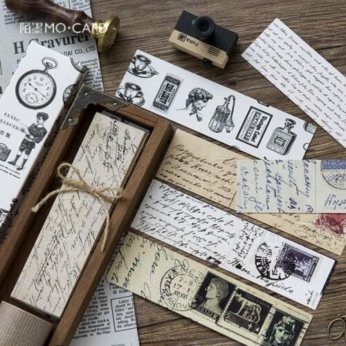 30 pcs/lot Creative Retro Series Paper Bookmark Stationery Bookmarks Book Holder Message Card Promotional Gift Stationery