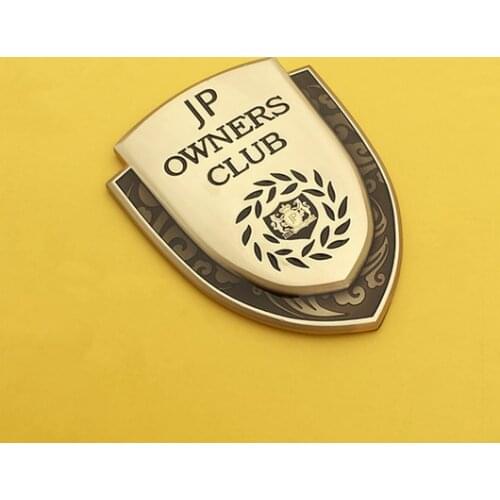 3D Gold Metal JP Produce VIP Club Luxury Auto Car Trunk Rear Fender Emblems Badge Decal Sticker