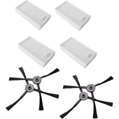 4* V50 Robot Vacuum Cleaner HEPA filter 4* Side Brush for ilife V5s pro V55 V50 V3S pro Robotic Vacuum Cleaner Parts Accessories
