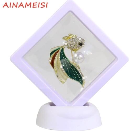 AINAMEISI Boxed New Enamel Fish Brooch Womens Animal Brooch Winter Design Fashion Jewelry Clothing Accessories