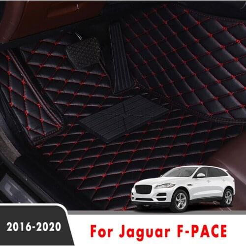 Car Floor Mats For Jaguar F-PACE 2020 2019 2018 2017 2016 Leather Carpets Custom Auto Styling Foot Pads Car Accessories Interior