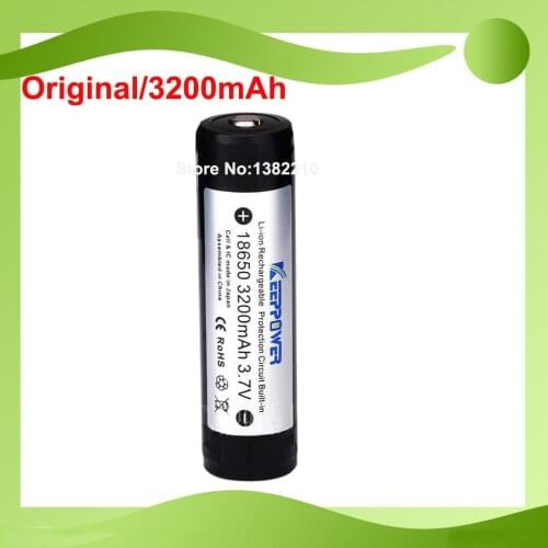 Free Shipping!! 4PCS/lot 100% Original Keeppower 3.7V 18650 3200mAh Protected battery with cell for Panasonic