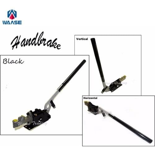 Black Universal Car Hydraulic Handbrake Vertical & Horizontal 45cm Rally Racing E-Brake Lever Device Master Cylinder