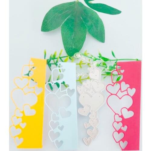 Many peach heart connected decorative metal cutting mould DIY scrapbook photo album embossed card handicraft mould