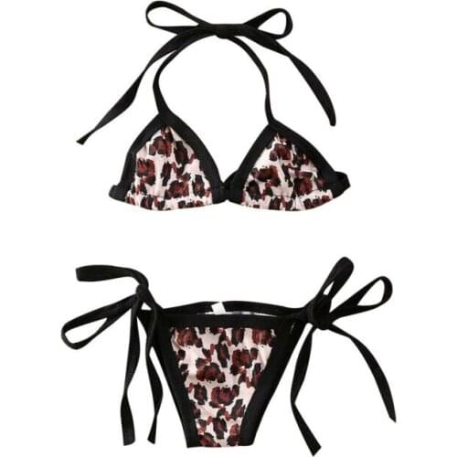 Baby Girl Toddler Leopard Swimwear Swimsuit 2PCS Bikini Set Bathing Beachwear