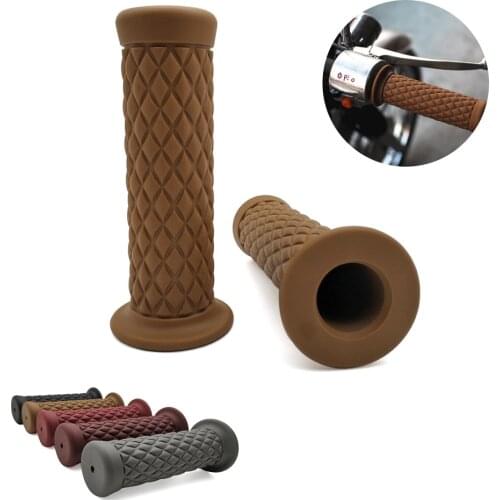 For Suzuki DRZ400SM DJEBEL dr 250 Suitable 7/8'' vintage rubber motorcycle grip parts for cafe racer moto handlebar