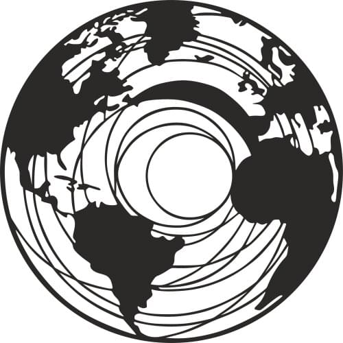 Retro Laser World Map Wooden Table Wall Decor LD0017