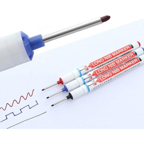20mm Multi-function Bathroom Hardware Wood Renovation Depth Marker Pens Practical Glass Woodworking Long Nib Marker Pen