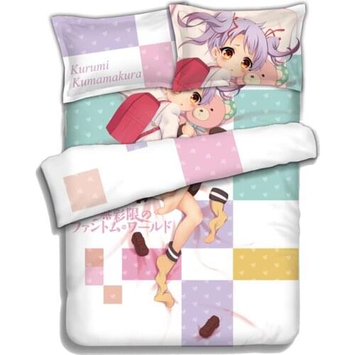 Original Design Bedding Sheet Bedding Sets Myriad Colors Phantom World KUMAMAKURA Kurumi Bedcover Pillow Case 4PCS