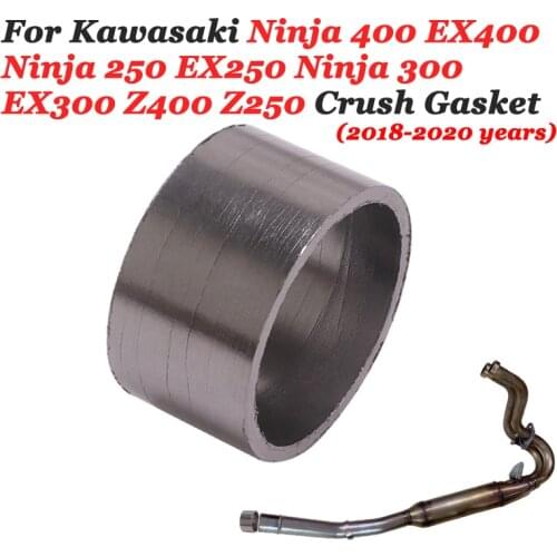 Motorcycle Exhaust Pipe Escape Crush Gasket For Kawasaki Ninja 400 EX400 Ninja 250 EX250 Ninja 300 EX300 Z250 Link Pipe Gasket