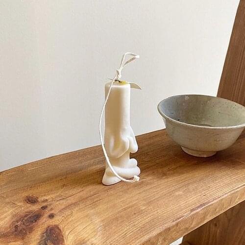 Simple Columnar Silicone Mold Yoga Prayer Meditating Portrait Candle Wax Making Candlestick Shapes Handmade For Decoration