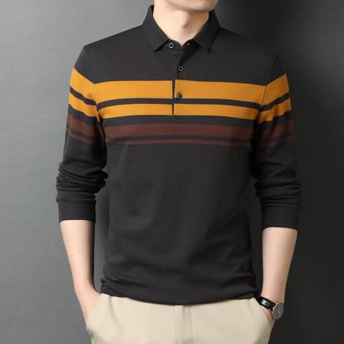 QYLVAWOY Mens Striped T-shirts