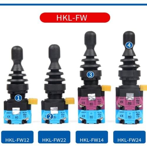 22mm Joystick Switch Momentary 4 position 4NO self Latching Spring Return Wobble Stick Monolever Rocker Cross Switch HKL-FW