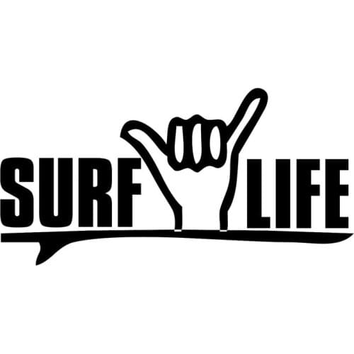 I Love Surfing Creative Funny Decal Vinyl Window Decoration Accessories Motorcycle Car Sticker Good Quality Waterproof Anti-UV