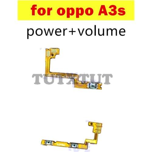 For Oppo A3S Power Volume Flex Cable ON OFF Side Button Switch Flex Cable Replacement Repair Spare Parts