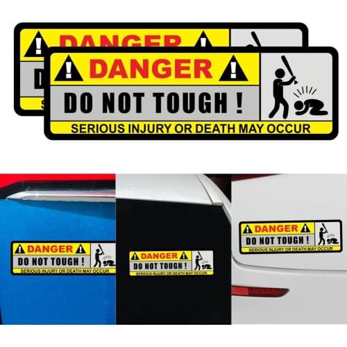 2Pcs/Set PVC Funny Self Adhesive Auto Vehicles Cars Stickers Decals Decorations Car Accessories Exterior