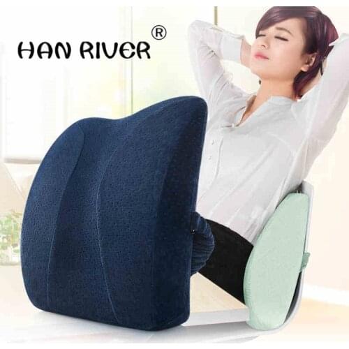 Health protective devices charged memory cotton waist by massage pillow pillow waist support seat cushion for leaning on waist c