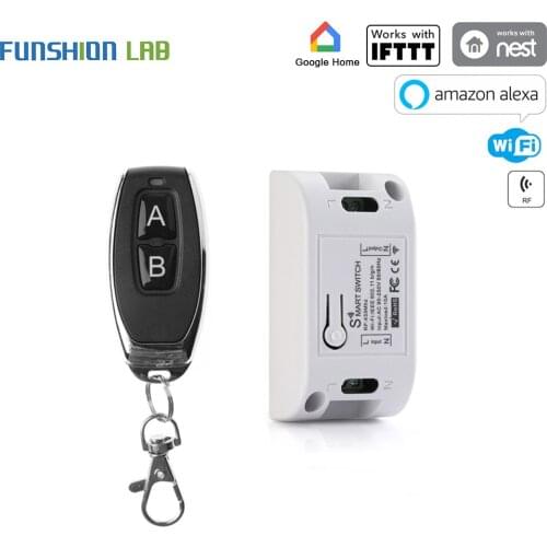 FUNSHION 433.92Mhz Wifi RF 1CH relay smart receiver Switch Universal Remote Control Switch for Smart Home Diy Intelligent Module