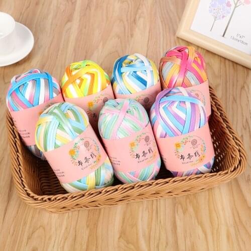 100g/ball Printed Cloth Color Material Hand-woven Thick Wool Crochet DIY Hand Knitting Yarn Carpet Blanket