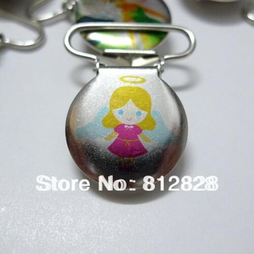 25pcs Enamel Little Angels Mitten Clips