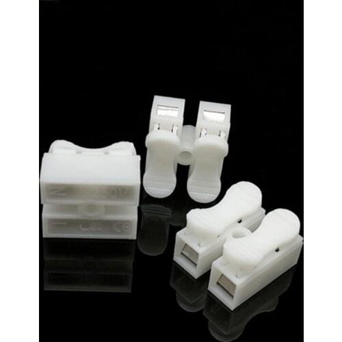 10pcs CH-2 2 pin CH-3 3 pin Wire Quick Connector Voltage 250V 10A Wiring Electrical Crimp Terminal Block White