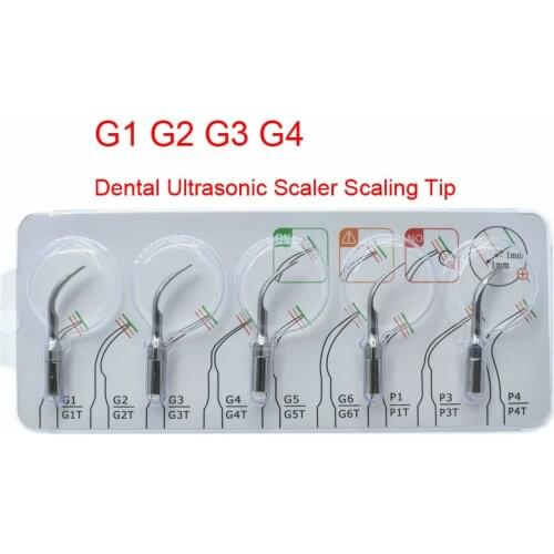 5PCS Dental G1 G2 G3 G4 Ultrason Scaler Tips Fit EMS Woodpecker Ultrasonic Scaler Handpiece Ultrasonic Scaler Scaling Tip
