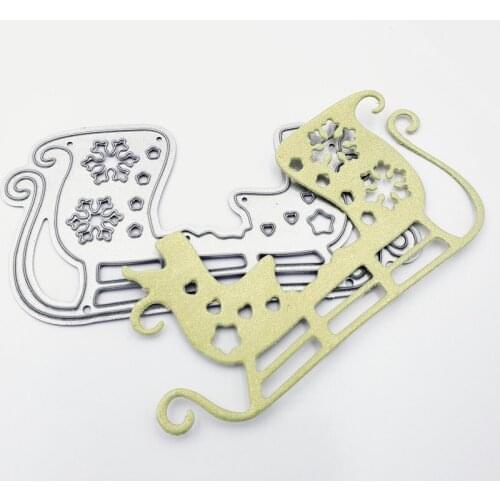 7.6x3.8cm Santa sleigh die Cutting dies metal crafts paper die-cutting /DIY embossing Easter Halloween Scrapbooking