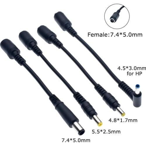 Dc Power Adapter Converter Connector Cable Cord 7.4*5.0mm Plug Female To 7.4x5.0mm 5.5x2.5mm 4.8x1.7mm 4.5x3.0mm Male