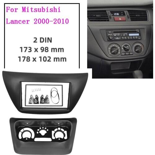 2 Din Car Radio Fascias for MITSUBISHI Lancer Ralliart 2005-2008 Dashboard Frame Installation DVD Gps