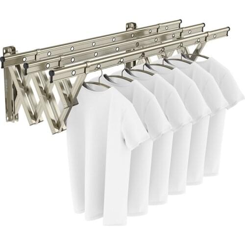 Balcony Outdoor Telescopic Racks Aluminum-magnesium Alloy Household Items Push-pull Folding Thickening Bearing Capacity Strong