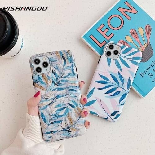 Retro Leaves Banana Flowers Floral Phone Case For iPhone 12 11 Pro Max XR X XS Max 7 8 6 6s Plus 12 Mini Case Soft TPU Cover