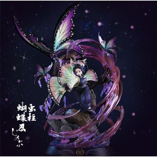 Demon Slayer Anime Figure GK Kochou Shinobu Kamado Nezuko Violent Blood Manga Statue Kimetsu No Yaiba Action Figure Model Toys