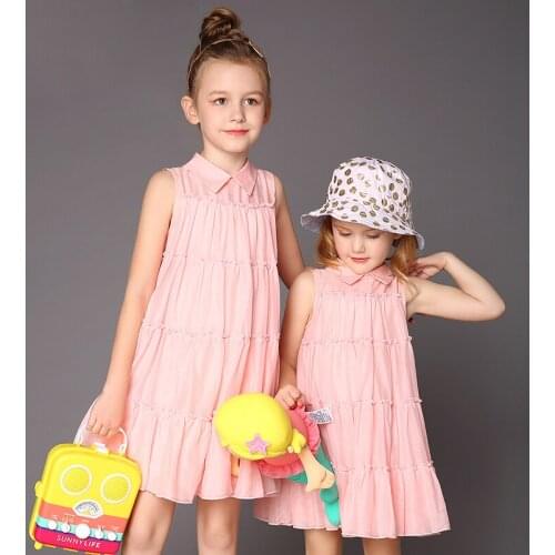 Childrens clothes girl dress kids dress doll collar loose fold girl dress