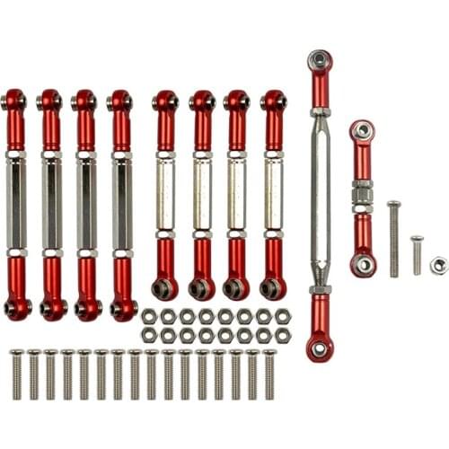 For MN D90 D91 D96 D99S MN99S MN90 1/12 RC Car Upgrade Accessories Metal Pull Rod Steering Link Rod Set Parts