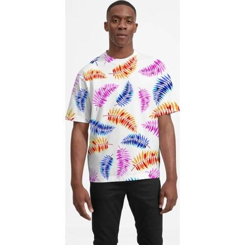 New Hawaii Summer Causal T shirt Mens Tops Flower Palm Tree Pattern Beach Unisex Short Sleeve Oversized T shirt Street Wear