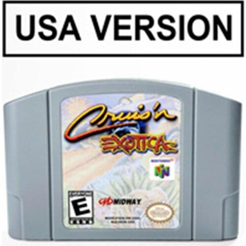 Cruis'n Exotica For 64 Bit Game Cartridge USA Version NTSC Format