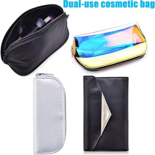 Dual-use Cosmetic Bag Makeup Brush Eyebrow Pencil Lipstick Air Cushion Makeup Bag -OPK
