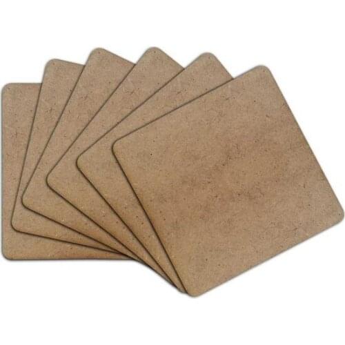 Square Coasters Six Wooden Object Code: b7 paintable decorative objects декоративные предметы под роспись