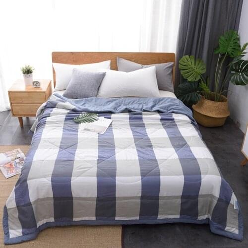 Soft Summer Cotton Quilts Child Infant Home Bed Blankets Comforter Travel Plaid Newborn Swaddle