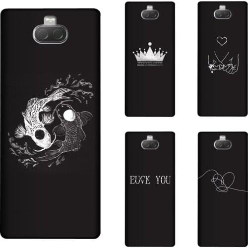 Soft Silicone TPU For Sony Xperia 10 Plus Case Cover Painting Matte Phone Cases For Sony Xperia 10 Funda