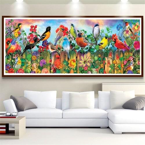Huacan 5d DIY Diamond Painting Full Square/Round Birds Animals Mosaic Diamond Embroidery Kit Flower Modular Pictures