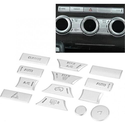 13pcs Car Air Conditioner Button Patch Trim Fit for Land Rover Range Rover Sport 2014 2015 2016 2017