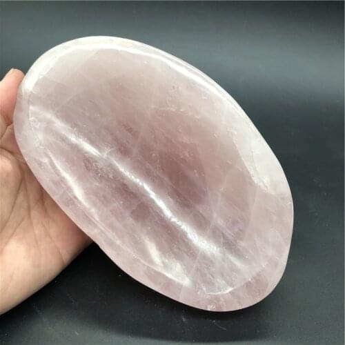 Natural pink rose quartz stone bowl quartz crystal ashtray for home decoration gift