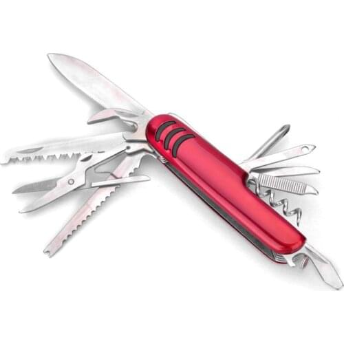 Stainless Steel 11-in-1 Multifunction Tool Knife Opener Stiletto Wire Stripper Scissors Saw Blade File Screwdriver Multitool