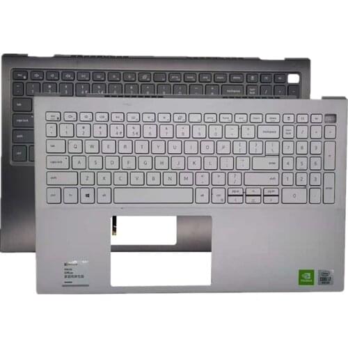 Laptop/Notebook US backlit Keyboard/upper Case/Cover/Shell for Dell inspiron 15 5000 5501 5502 5504 5505 Silver/Gray/Blue