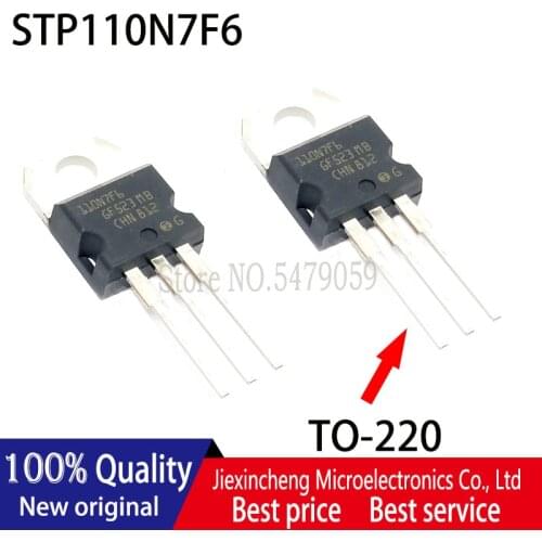 New original 10PCS 110N7F6 STP110N7F6 110A 68V MOSFET TO220 Transistor