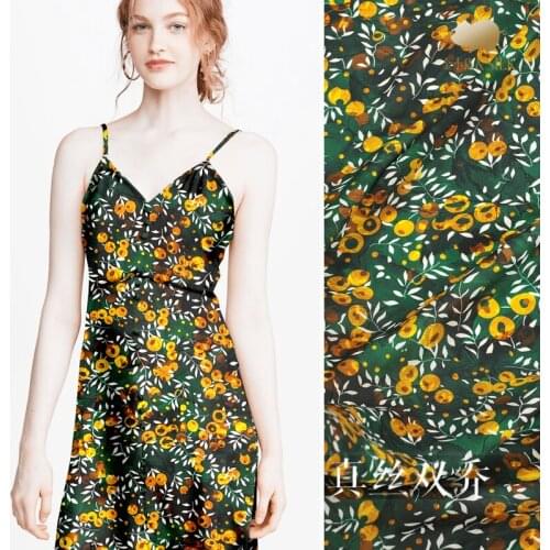 Early Summer Fruit Silk Double Joe Silk Fabric Mulberry Silkworm Silk Fabric Clothing Women 's Dress Summer