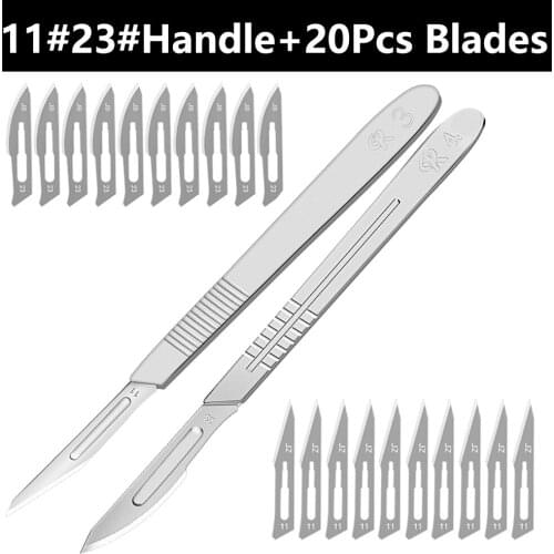 Stainless Steel Knife Handle Blade Holder Titanium Surgical Knifes Handle Cosmetic Tool Handle Wood Carving Pen PCB Carving