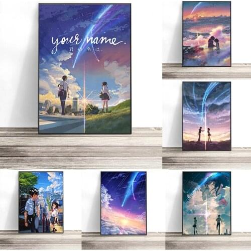 Modern Anime Cure Anime Your Name Canvas Painting Modern Prints and Posters Cuadros Wall Art Pictures for Living Room Home Decor