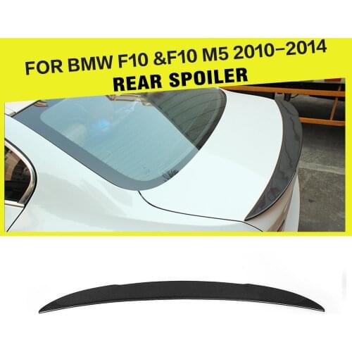 Car Styling Carbon Fiber Car Rear Spoiler Tuning for BMW F10 528 535 550 M5 M Sport 2010 - 2014